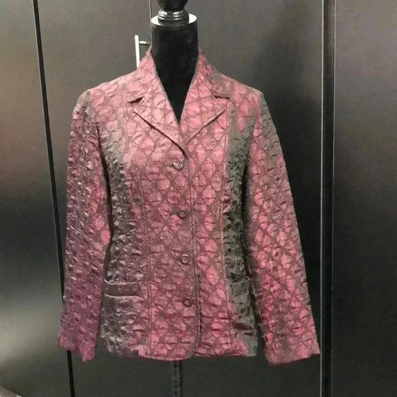 Croft & Barrow Blazer,single breasted,Hip pockets,button front,quilt texture - Picture 1 of 12